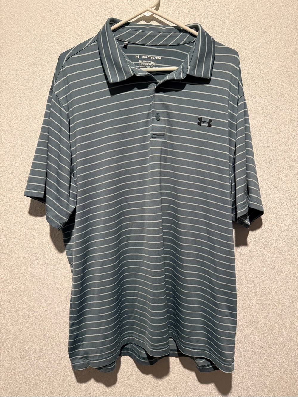 Under Armour Men’s Slate Blue Striped Polo